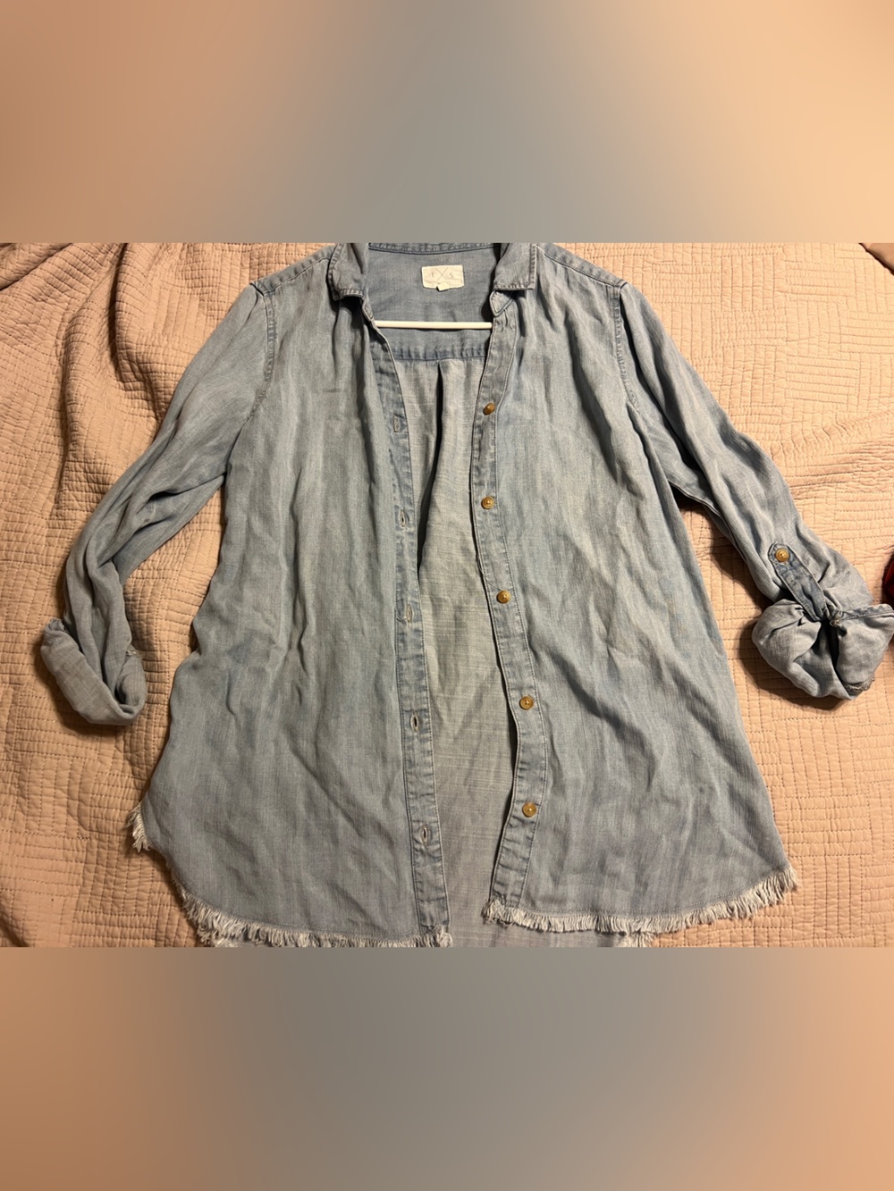 Light Blue Denim Button-Down Shirt - Relaxed Women's Top